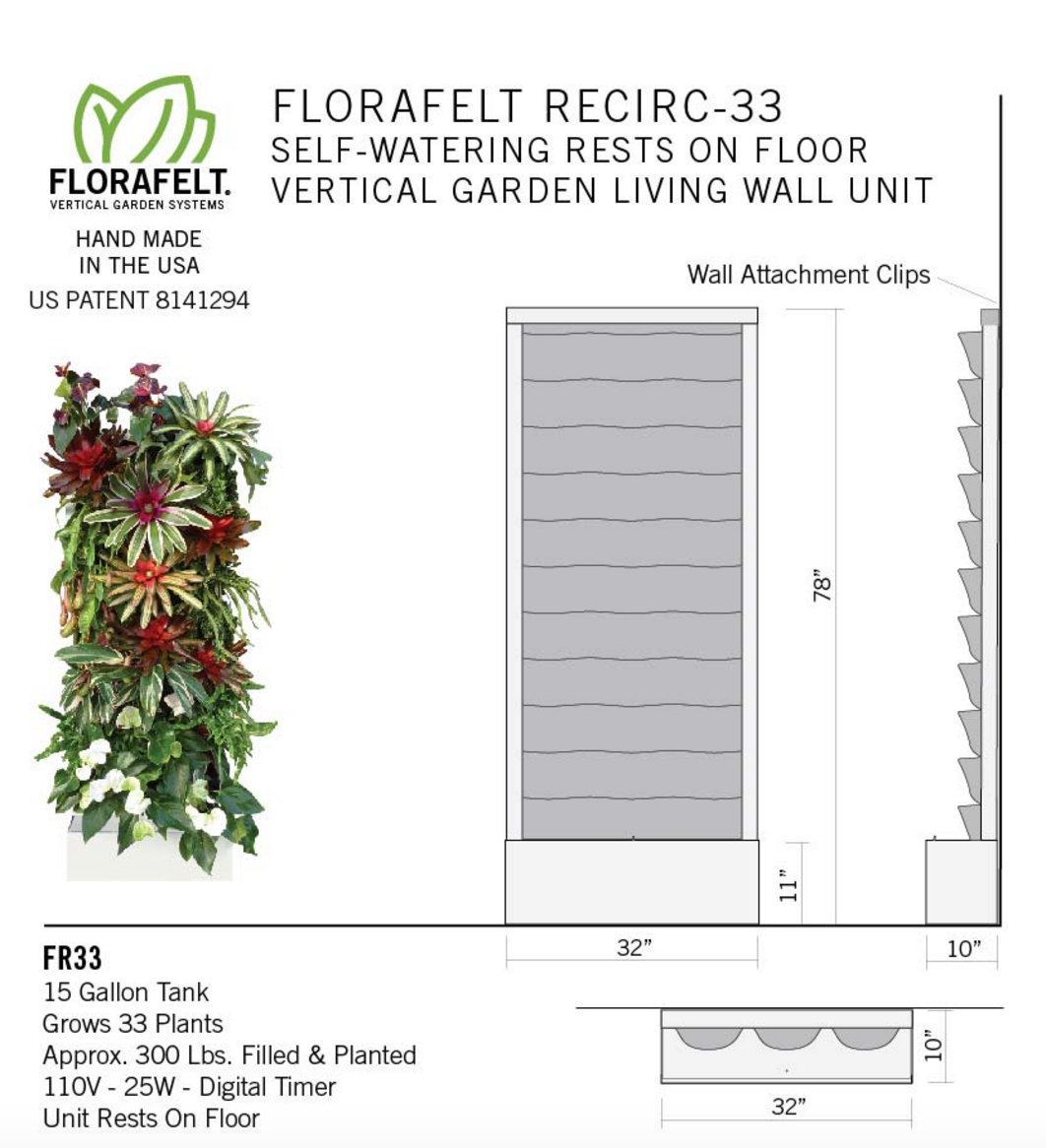 Living Wall System - 33-Pocket Living Wall