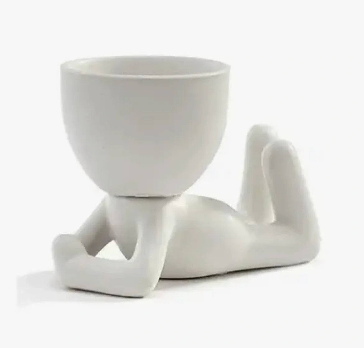 White Pot Head Planter | Ceramic Planter